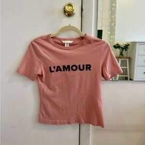 H&M Women's Pink Short Sleeve Tee